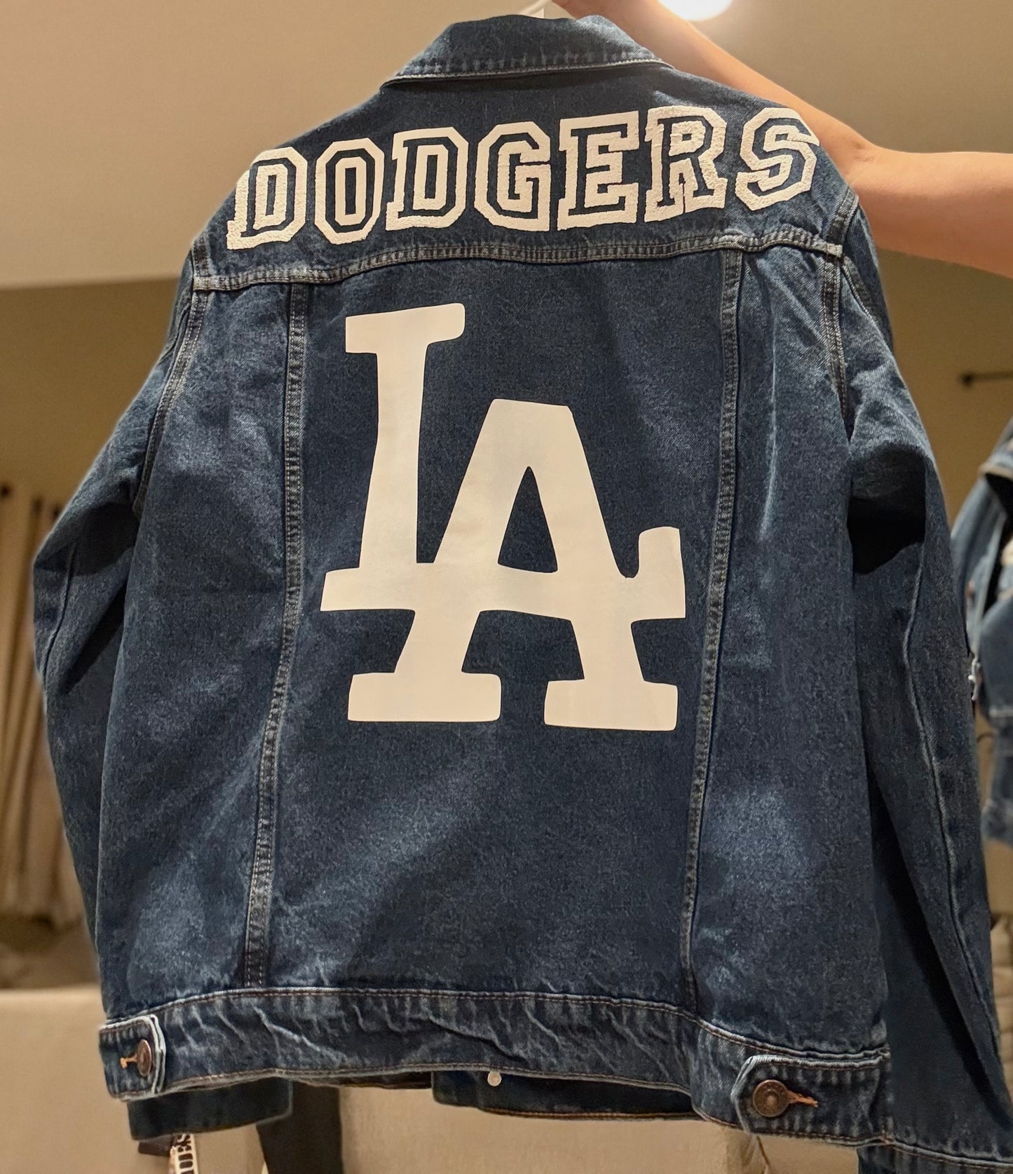 Unisex Dodgers Oversized Denim Jacket